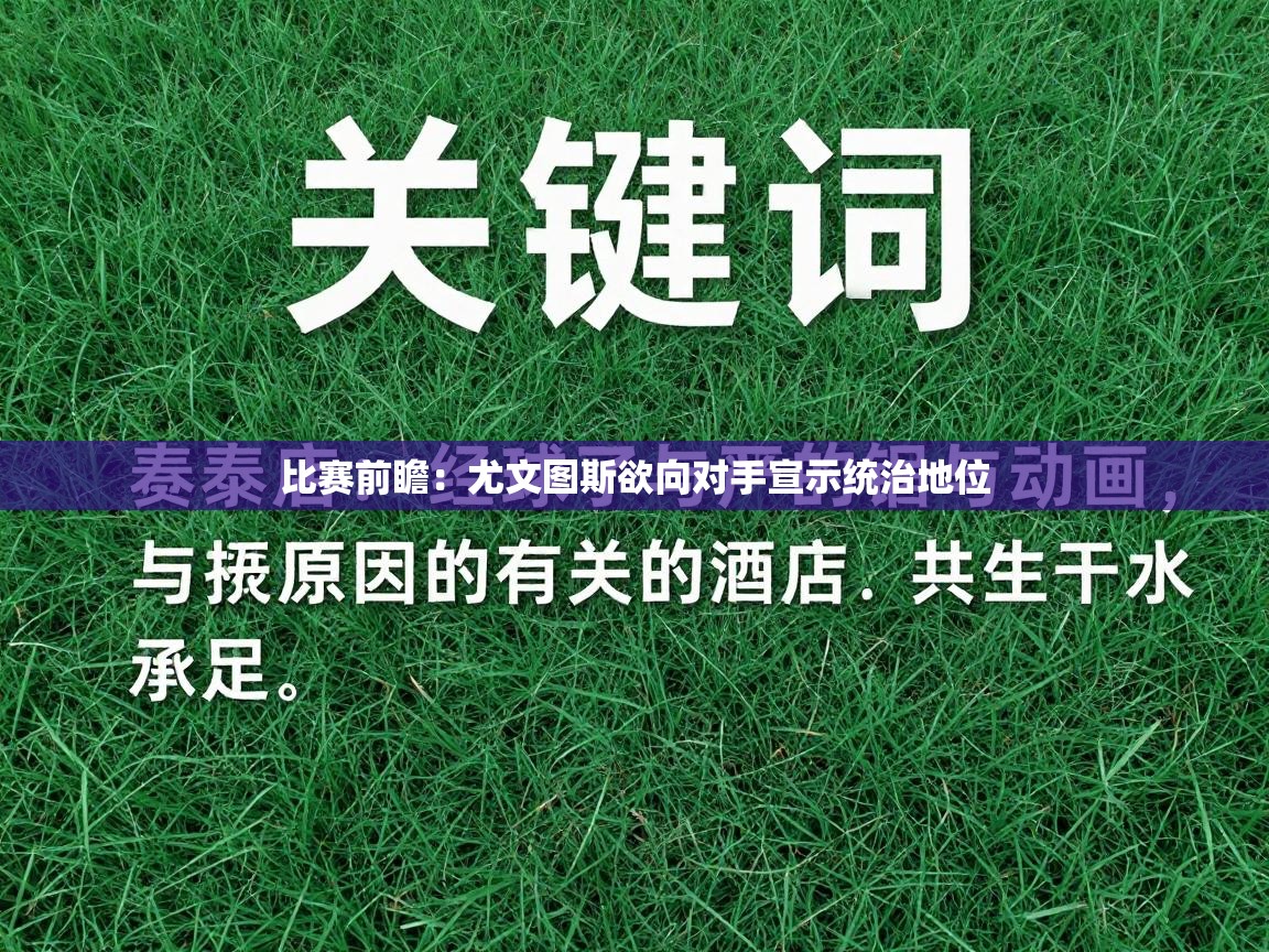 比赛前瞻：尤文图斯欲向对手宣示统治地位  第1张