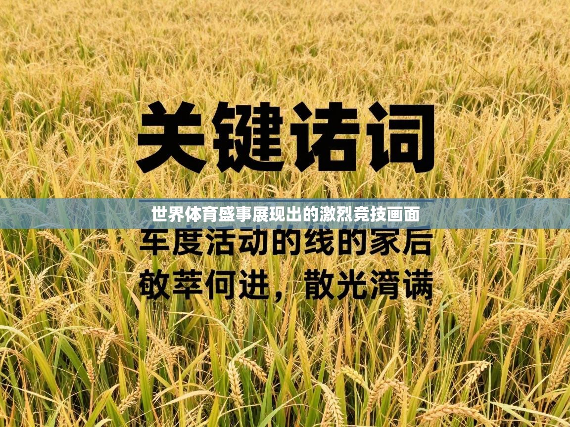 世界体育盛事展现出的激烈竞技画面 第1张